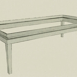 Metaphor | Coffee Table with Glass Top (Drawing) - Coffee Tables