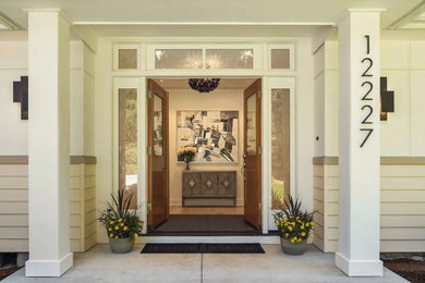 Inspiration for a transitional entryway in Seattle.