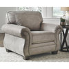 Bowery Hill Contemporary Upholstered Accent Chair in Steel Finish