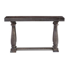 Progressive Muse Trestle Console Table, Dove Gray