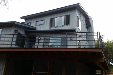 Large trendy backyard deck photo in San Diego with no cover