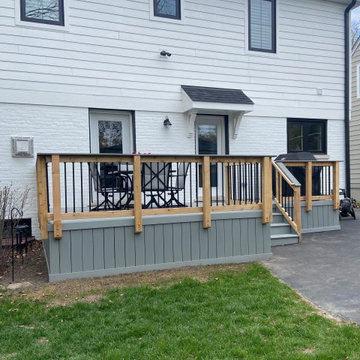 TimberTech Silver Maple Deck with Cedar Rails in Arlington Heights, IL