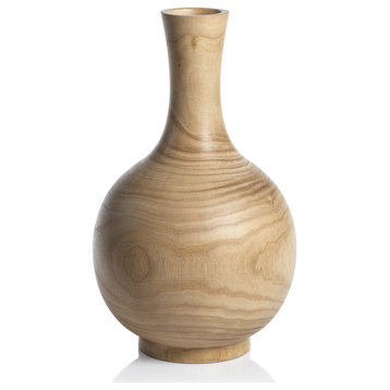 Alicante Paulownia Wood Vase, Small