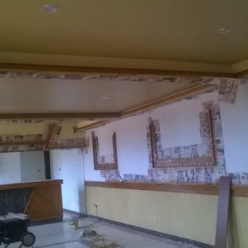 The interior design of the a restuarant.
