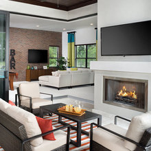 Pool House fireplace