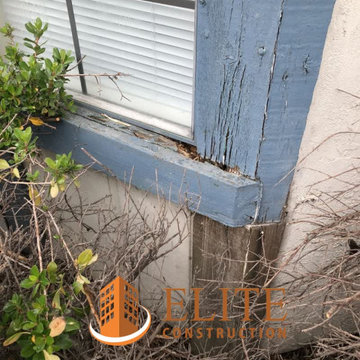 The T1-11 siding and trim dry rot repair