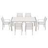 Outdoor Patio Furniture Aluminum Resin 7-Piece Dining Table and Chair Set