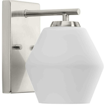 Copeland 1 Light Bathroom Vanity Light, Brushed Nickel