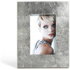 4"x6" Photo Frame, Silver Finish With Leaf Design