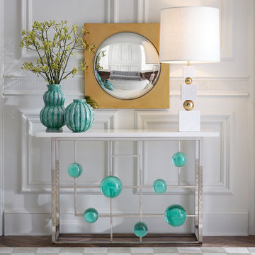 Globo Fretwork Console & Convex Mirror