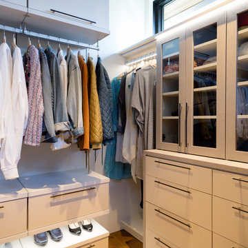 Modern His and Hers Master Closet