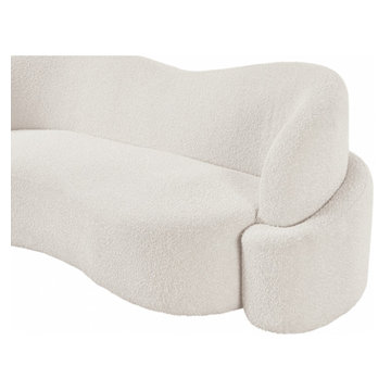 Principessa Boucle Fabric Sofa - Cream
