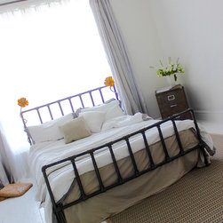 Carla Dark Steel Pipe & Industrial Scaffolding Fittings Kingsize Bed Frame - Panel Beds