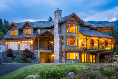 Inspiration for a large craftsman home design remodel in Vancouver