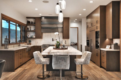 Minimalist kitchen photo in Salt Lake City