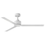 Hinkley Lighting - Indy 56" Fan in Matte White - The raw edgy style of Indy is the perfect complement for all modern industrial design-inspired rooms. Available in Brushed Nickel Matte Black Matte White or Metallic Matte Bronze finish options Indy features sleek aluminum blades. Indy is so versatile; it can be used for both indoor and outdoor spaces. Blades are included with every fan.
