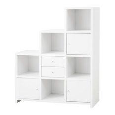 Asymmetrical Bookcases Houzz Coaster Asymmetrical Reversible Cube Storage Compartment Bookshelf Bookcase Cabinet Wh Bookcases