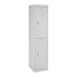 Sandusky 2-Tier Welded Storage Locker, Dove Gray - Storage Cabinets