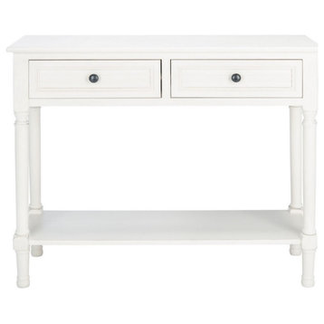 Piper 2 Drawer Console Table, Distressed White