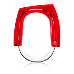 Kontextur - Neon+Squared Curtain Rings, Red - Shower Curtain Rings