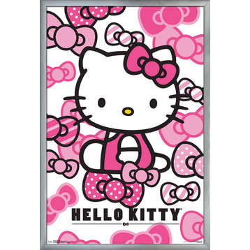 Hello Kitty Bows Poster, Silver Framed Version