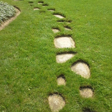 Flagstone walkway restoration
