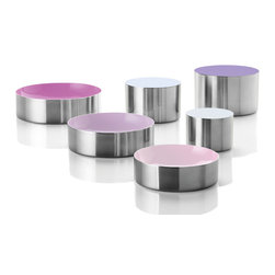 Stelton - Stelton Dot Bowl/Container Set - Pastel - Bathroom Canisters