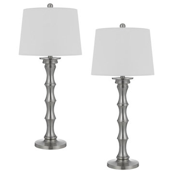 Rockland 2 Light Table Lamp, Brushed Steel