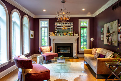 Living room - contemporary living room idea in Philadelphia
