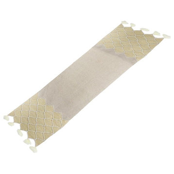 Classic Honeycomb Cotton and Jute Table Runner