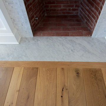 AMAGANSETT:  WIDE PLANK CHARACTER WHITE OAK INSTALLED/FINISHED W BONA TRAFFIC HD