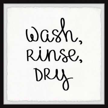 "Wash, Rinse and Dry" Framed Painting Print, 12x12