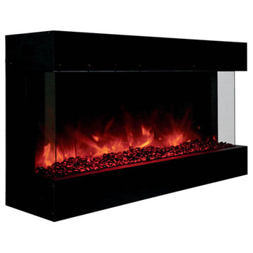 40" 3 sided glass electric fireplace Built-in only