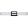 1-Light, 26W LED Vanity Light, Matte Black/Acrylic Shade