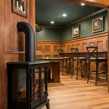 Milton Enchanting English Pub Basement Remodel