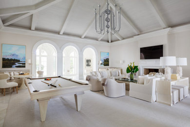 Inspiration for a transitional family room remodel in Miami