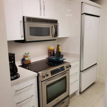 Modern Kitchen Remodel Done in a White Gloss Color