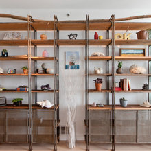 Built-in bookshelves