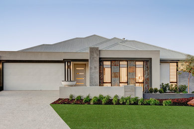 Photo of a contemporary one-storey exterior in Perth.
