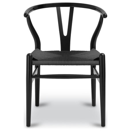 Poly and Bark Weave Chair, Pitch Black