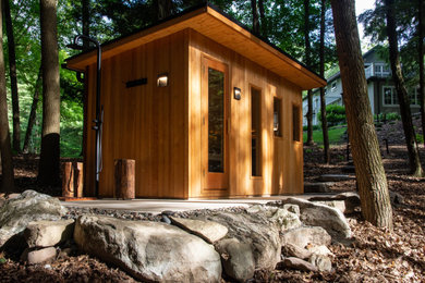 Backyard Oasis with an Outdoor Sauna