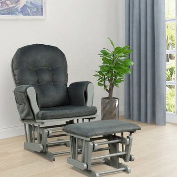 Coastway Baby Nursery Rocker with Ottoman