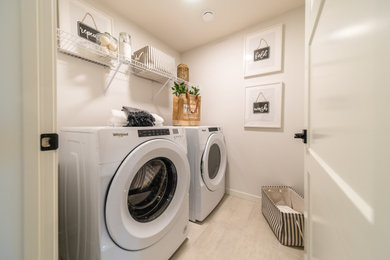Inspiration for a laundry room remodel in Calgary