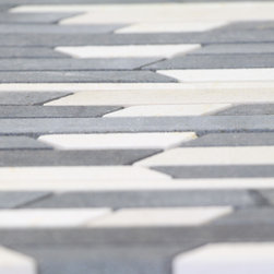 Grey and White ZigZag Stone Tile Mosaics - Home Accessories & Decor