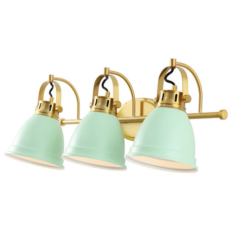 JONATHAN Y Lighting JYL1116 Phineas 3 Light 26"W LED Vanity Light - Mint Green