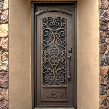 Bristol Arch in Square Iron Entry Door
