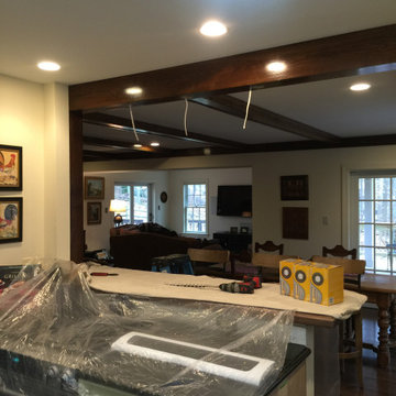 Recessed Lighting in Beam Over Peninsula
