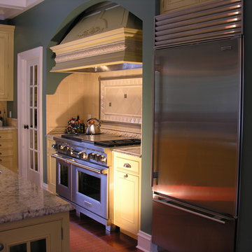 Blue Transitional Kitchen