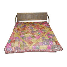 Mogul Interior - Mogulinterior Bedspread Tapestry Throw Mirrors and All-over Embroidery Bedding - Quilts And Quilt Sets