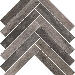 Cellar HDP Char Herringbone Mosaic - Wall And Floor Tile